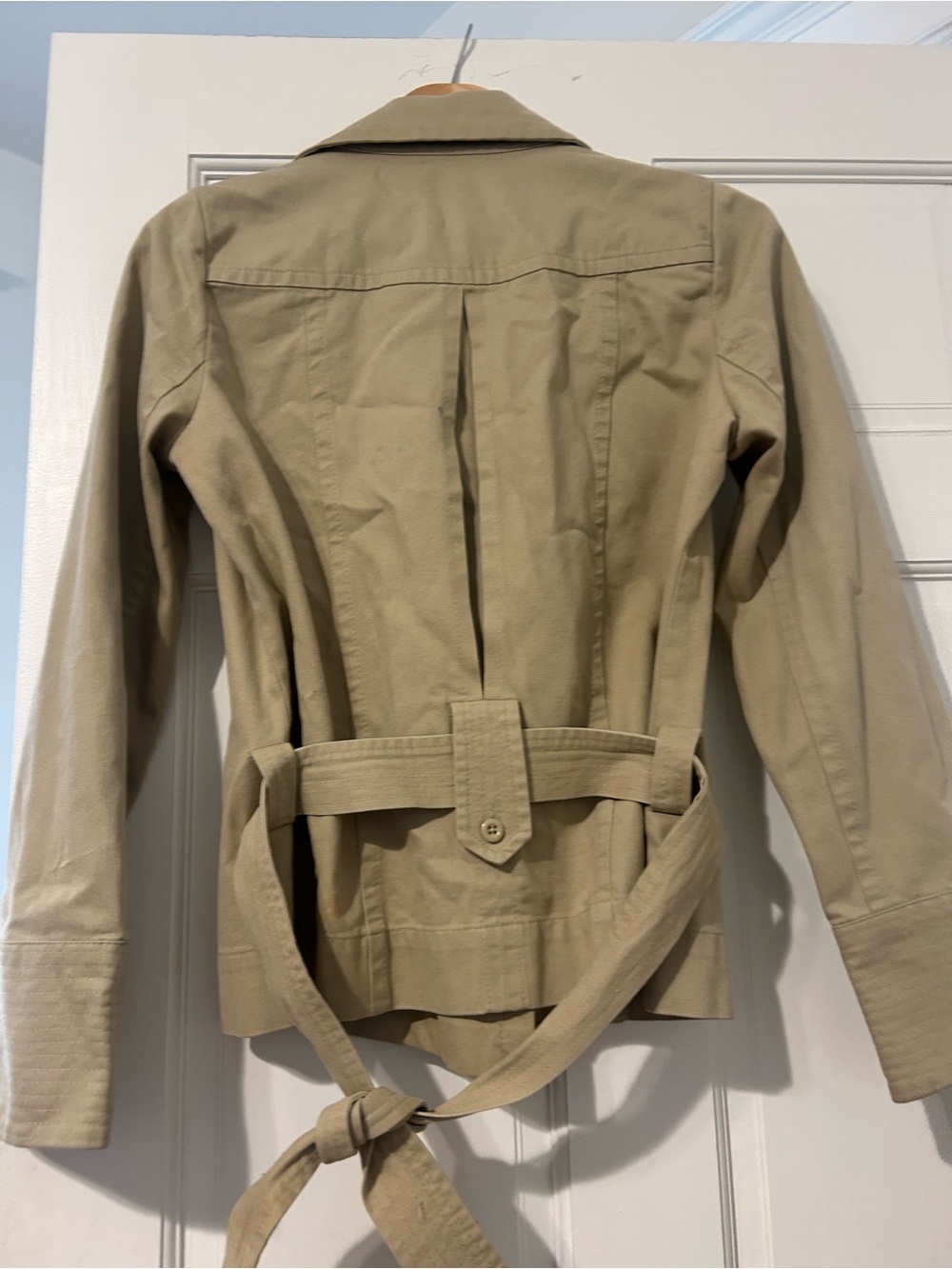 Women’s Khaki Cotton Belted Jacket
